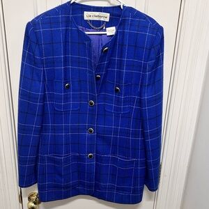 Liz Claiborne Blue Plaid Women's Jacket